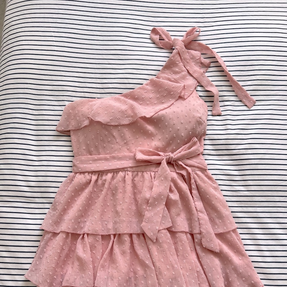 Cute ruffle mini dress